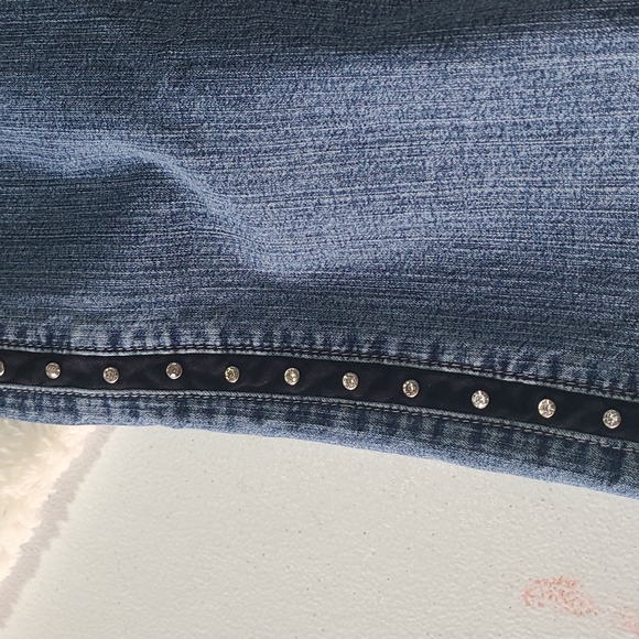 Ethyl Womens Boot Cut Blue Jeans - Picture 13 of 13